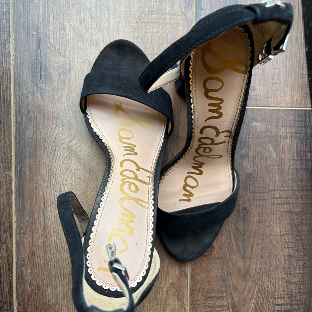 Sam Edelman Black Ankle Strap Heels